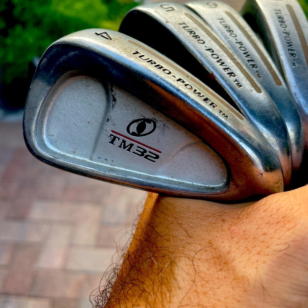 Turbo Power TM32 Irons In Right Handed graphite shafts in regular flex 
6 pc
